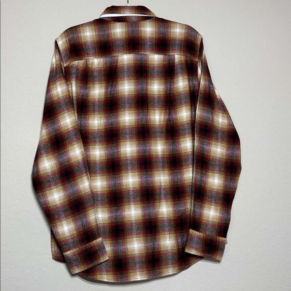 George Men’s long sleeve Flannel Plaid Shirt Cotton blend Super soft NWT SizeM - Picture 7 of 8